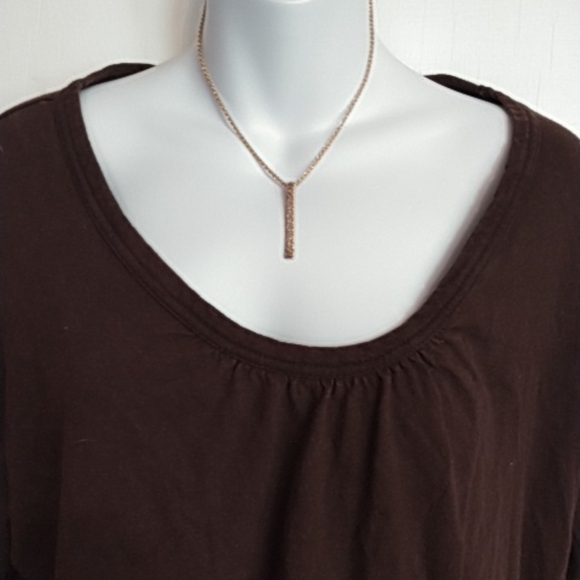 🛍️ BUNDLE ONLY 🛍️ MIXING COMPANY LADIES BROWN LONG SLEEVE TOP - Picture 2 of 6